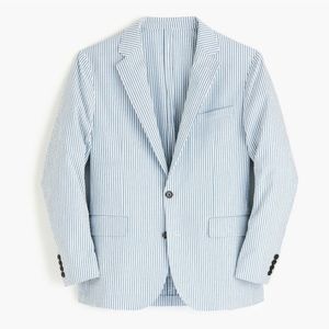 J Crew Ludlow Seersucker Blazer slim unstructured
